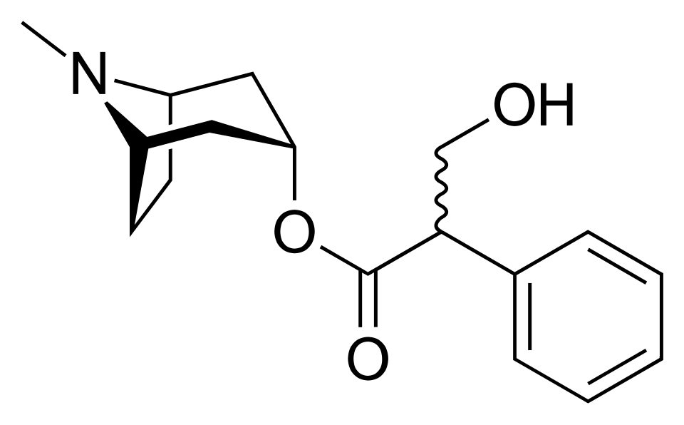 Chemical structure of Atropine