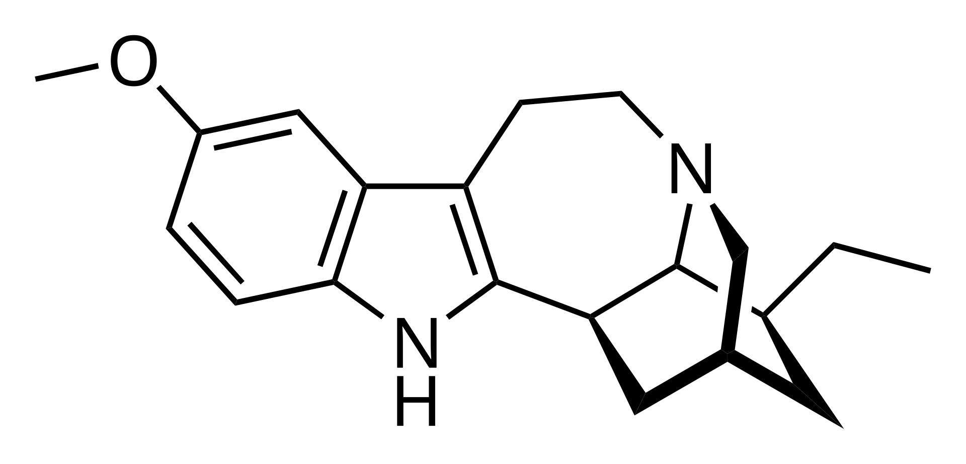 Chemical structure of Ibogaine