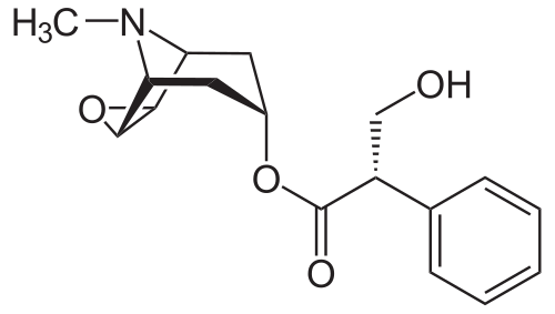 Chemical structure of Scopolamine